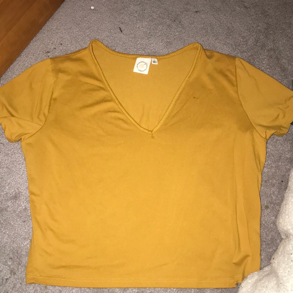 Yellow crop top